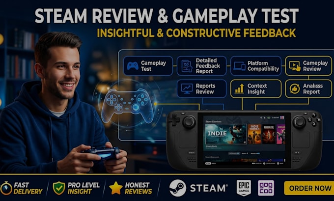 test and provide honest feedback for your steam or android game
