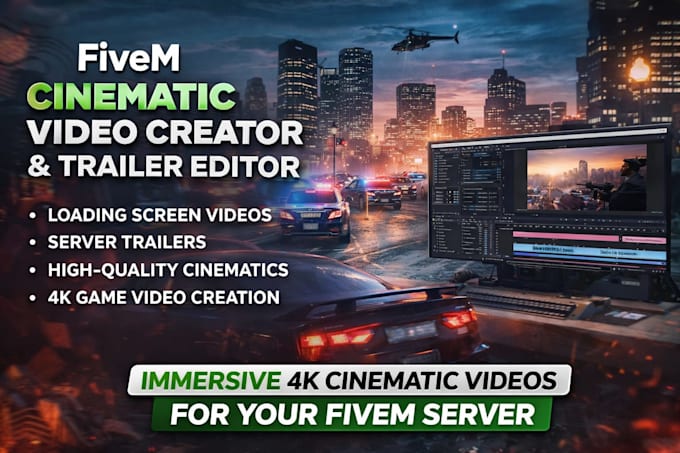create 4k fivem loading screen, fivem intro, fivem trailer, game video