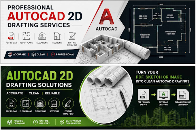 create professional autocad 2d drafting drawings