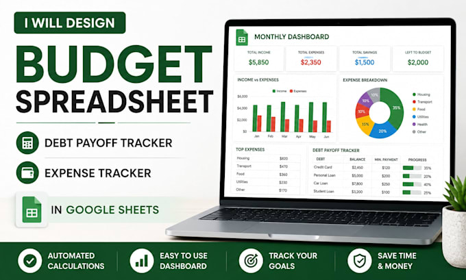 create budget spreadsheet debt payoff tracker expense tracker in sheets or excel
