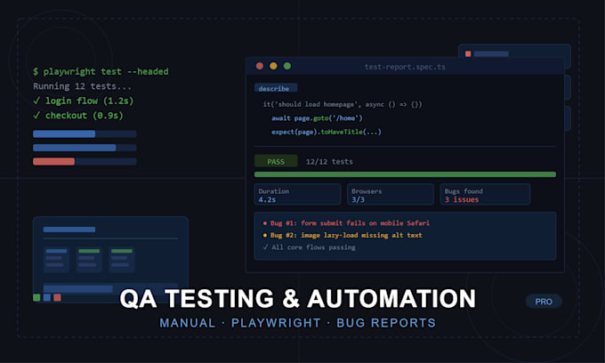 do manual and automated testing for your web application