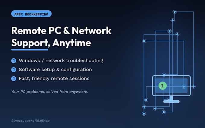 fix windows, PC, laptop and software issues remotely