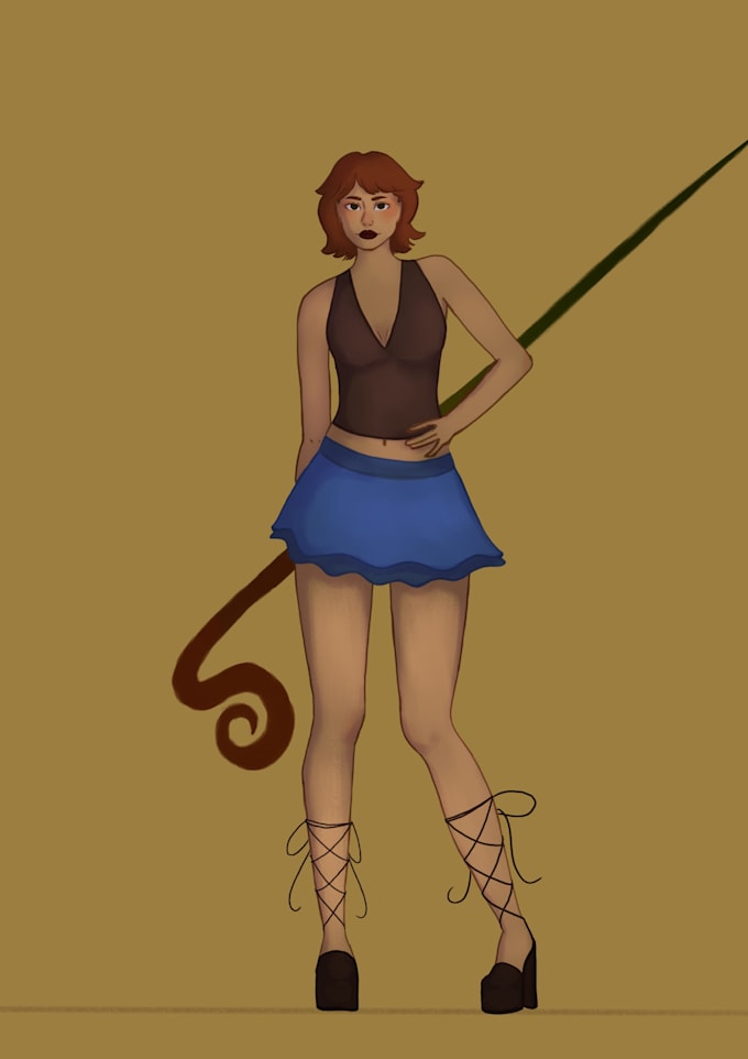 draw a semirealistic style illustration