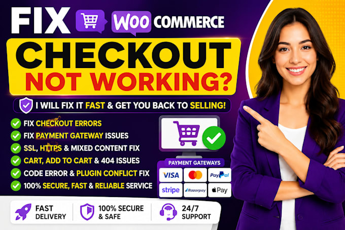 fix woocommerce checkout not working payment gateway errors fast