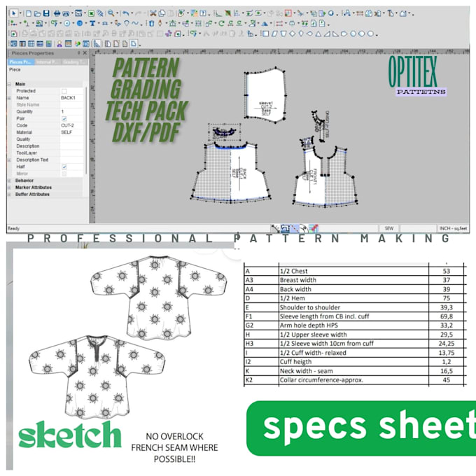 create professional garment patterns and grading in optitex