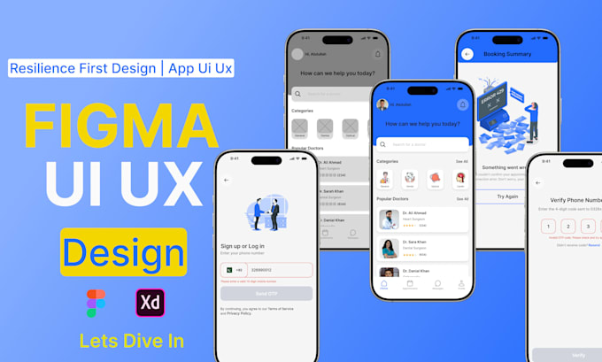design modern mobile app ui ux and figma app design