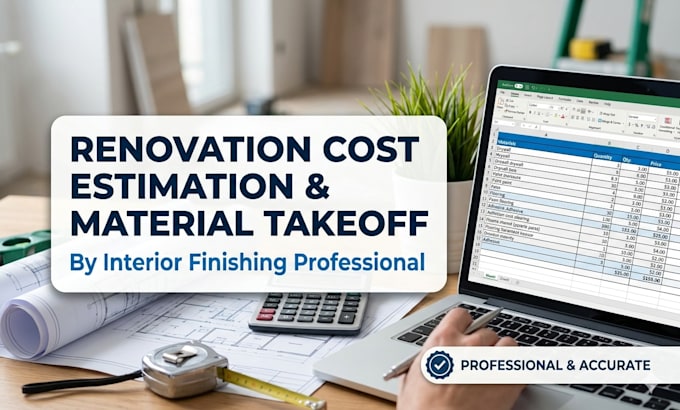 be your construction estimator and material takeoff expert for renovations