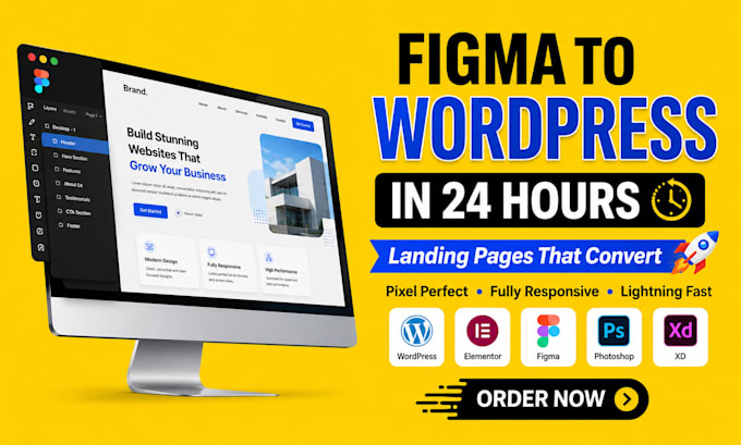 convert figma to wordpress website, elementor pro expert