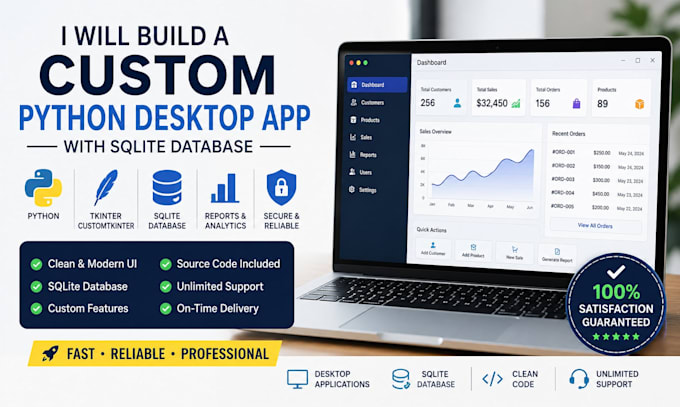 build a custom python desktop app with sqlite database