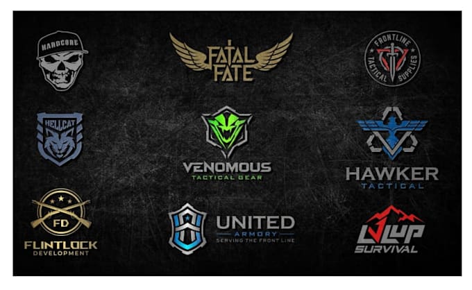 do military tactical adventure badge logo design