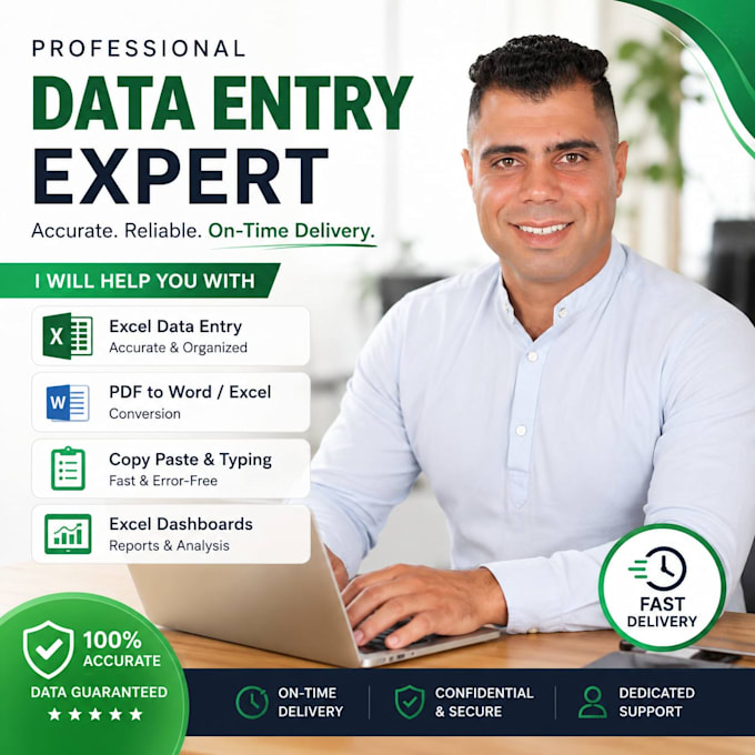 do professional data entry, excel and web research tasks