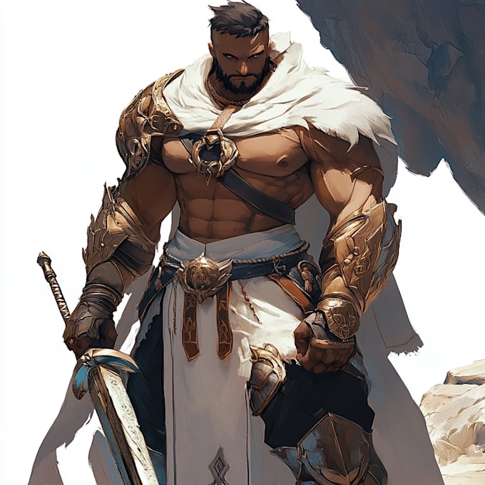 create a 2d dnd character art