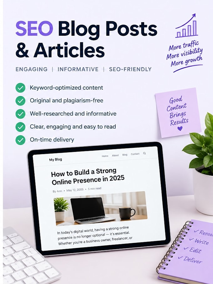 write SEO articles and blog posts