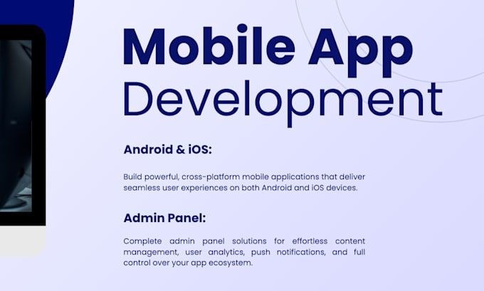 build a mobile app for ios and android with optional admin panel
