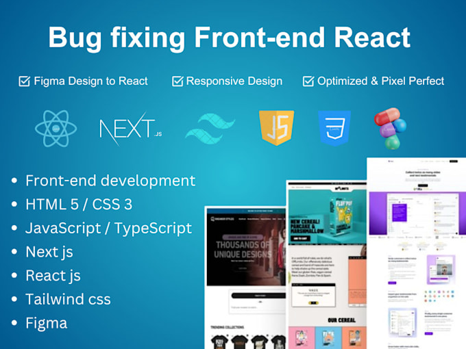 create a responsive landing page using react HTML CSS