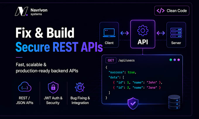 fix rest API errors and build secure backend apis