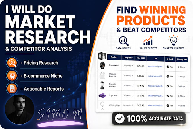do market research, competitor price analysis, and data reports