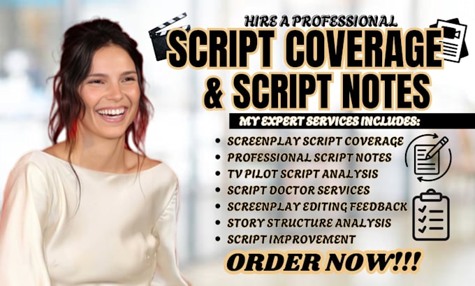 provide industry level script coverage, notes for TV or screenplay script editor