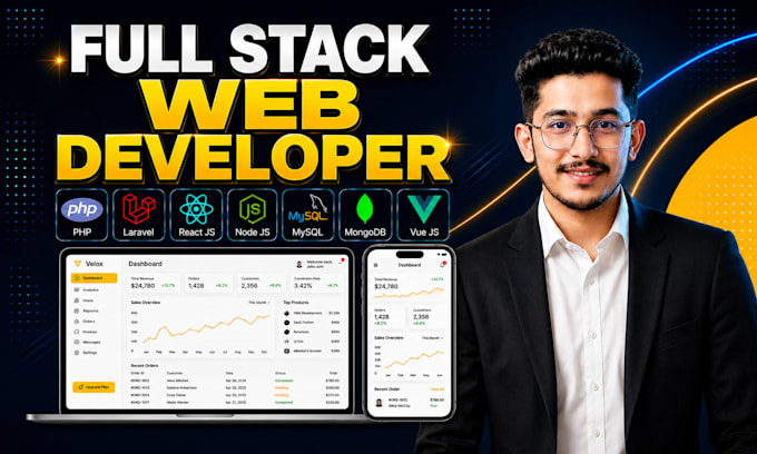 do custom website development as full stack web developer
