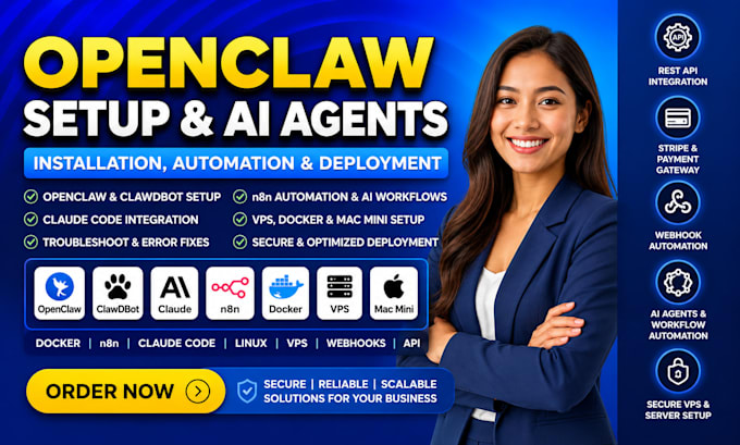setup openclaw, clawdbot, claude code, ai agents, vps, webhook n8n automation
