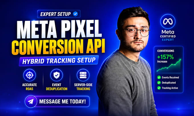 setup meta pixel conversion API hybrid tracking with meta event deduplication