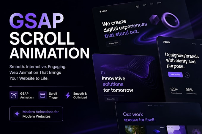 add premium gsap scroll animation for interactive website experiences