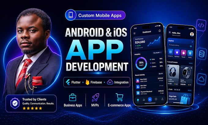 Develop android and ios mobile app using flutter by Esiritoneh | Fiverr