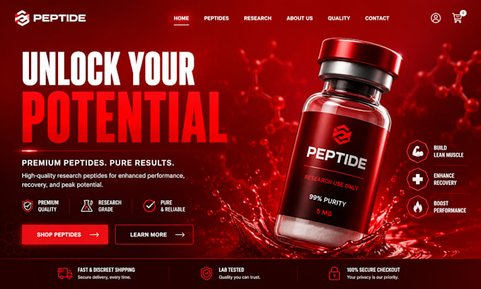 build peptide website supplement website research peptide supplement store