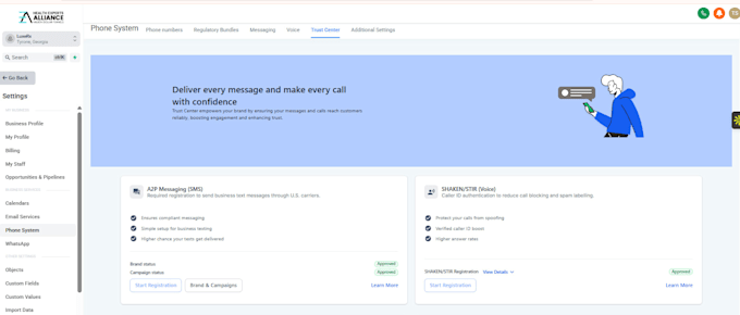 do a2p 10dlc registration website tcr compliant