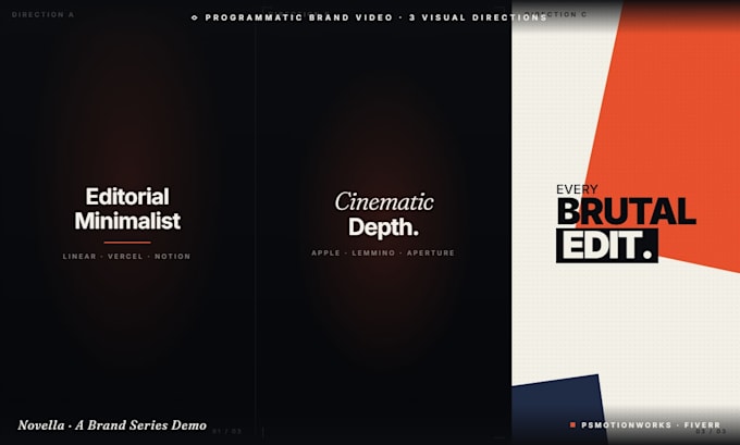 create a programmatic brand video with editorial typography and motion