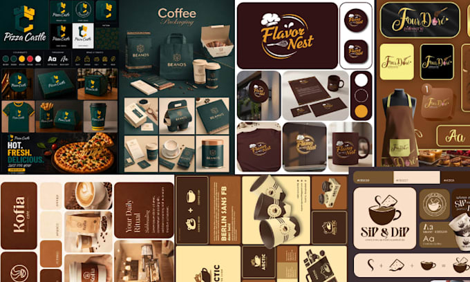 Create food logo, restaurant branding kits, brand identity, cafe design ...