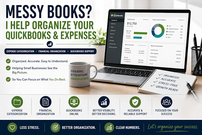 organize small business expenses in quickbooks
