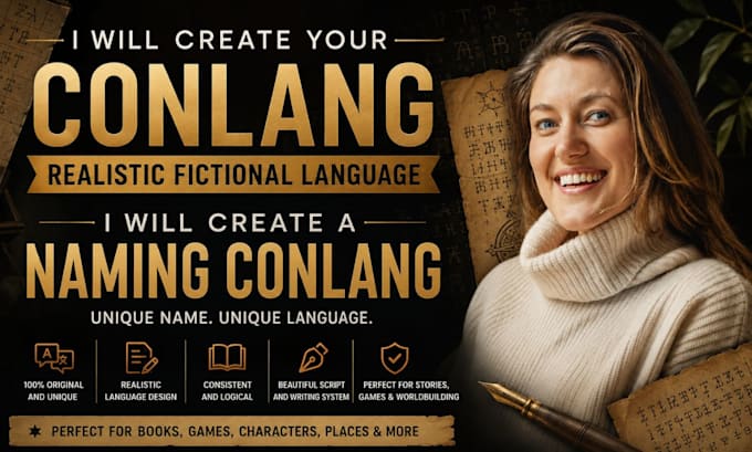 create a realistic fictional language and naming conlang