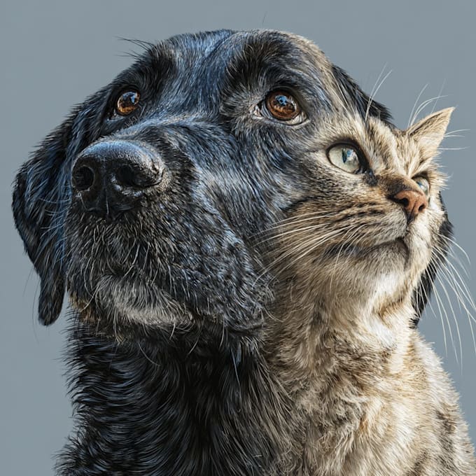 awesome custom pet portrait, dog portrait, cat portrait