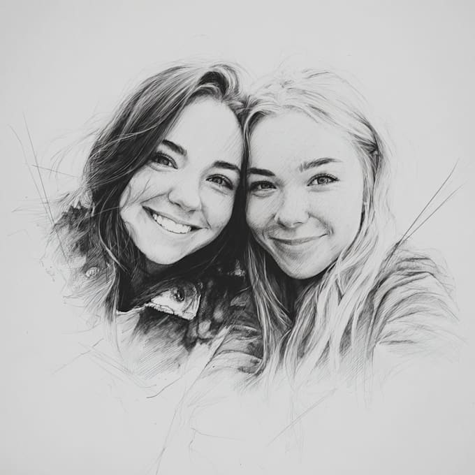 make portrait character logo and friendship portrait