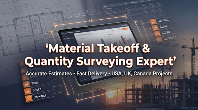 do material takeoff, cost estimation and quantity take off
