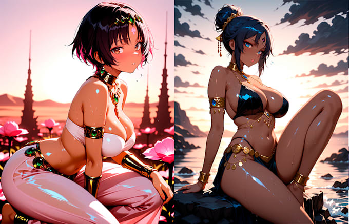design premium custom anime characters using ai art