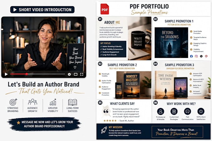 do professional book promotion and author branding for amazon authors