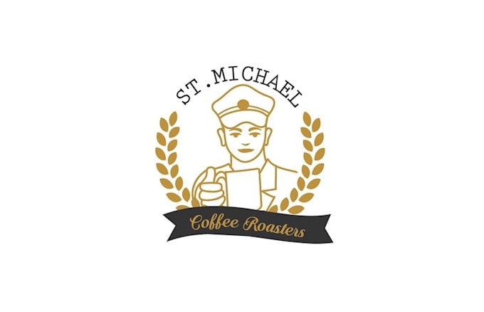 design police theme coffee brand logo
