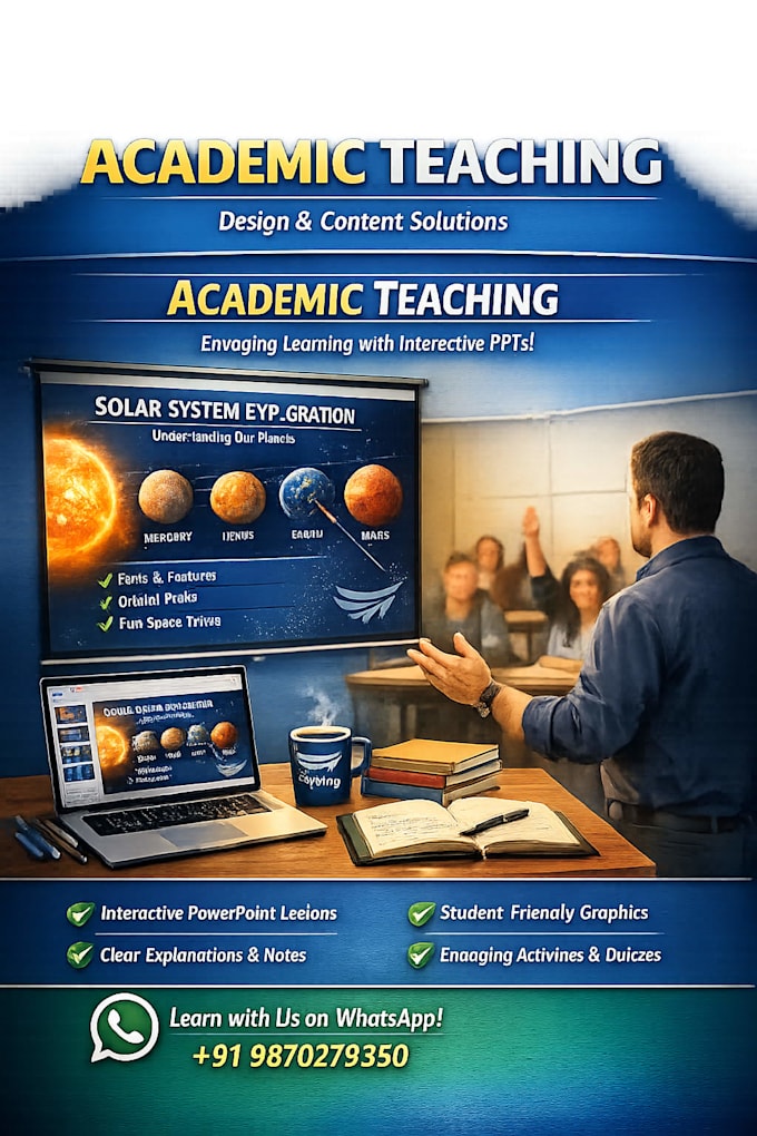 design academic presentations with engaging visuals and PPT integration