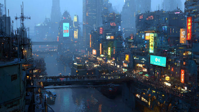 Design amazing science fiction city, cyberpunk futuristic city by ...