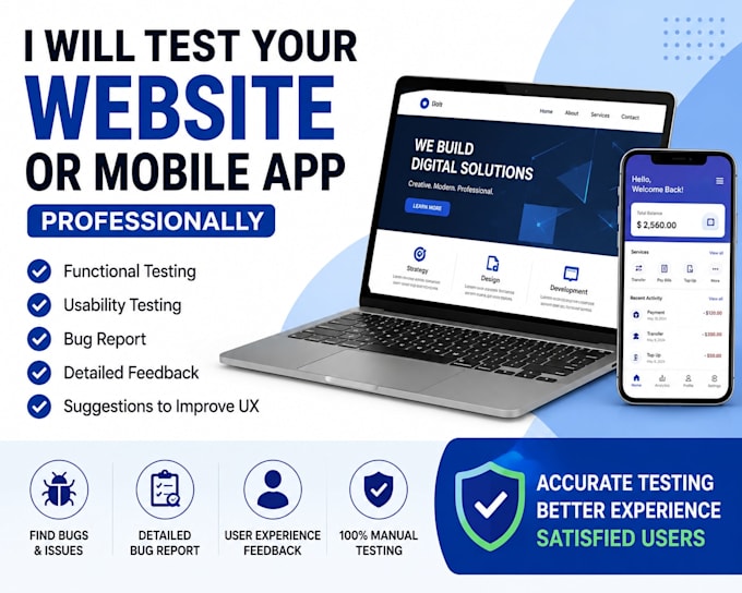 test your website or mobile app professionally
