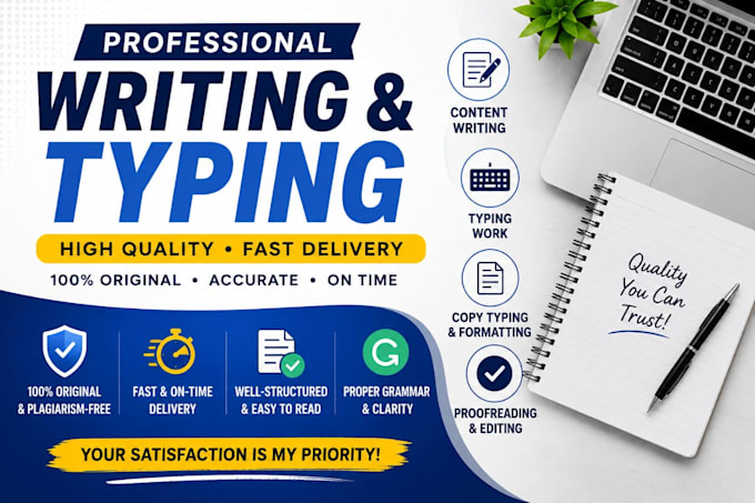 provide fast and accurate typing and content writing