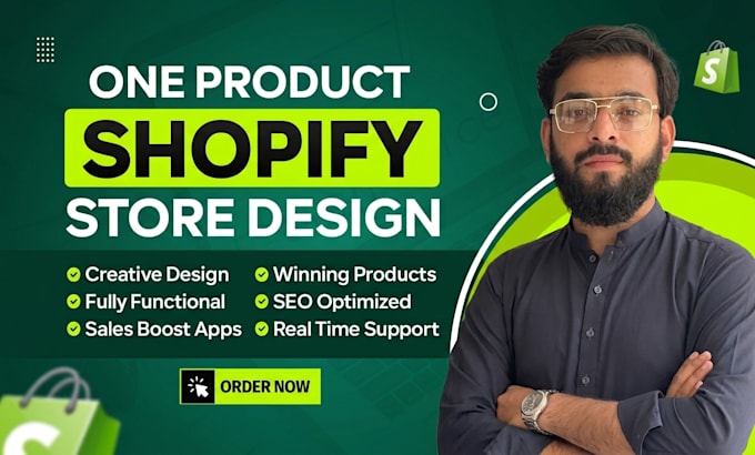 build one product shopify store, redesign shopify store