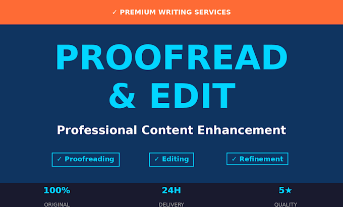 proofread, edit and provide plagiarism and ai reports
