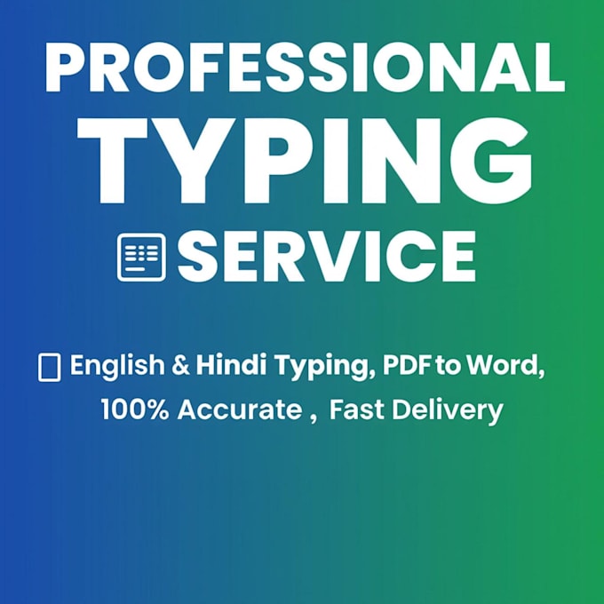 do fast and accurate english hindi typing work