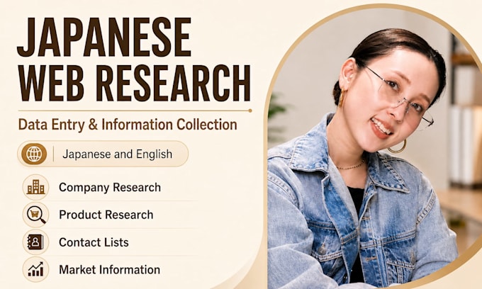 conduct japanese web research and data entry