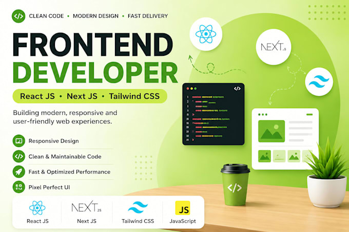 be your frontend developer for react js and next js