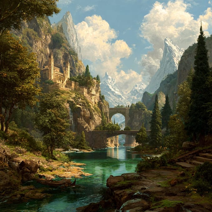 design amazing fantasy landscape