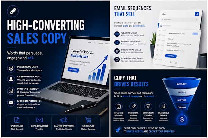 write high converting sales copy and email sequences